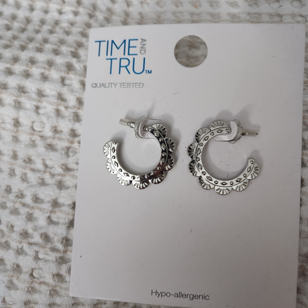 Time and Tru Hypo Allergenic Earrings BNIB